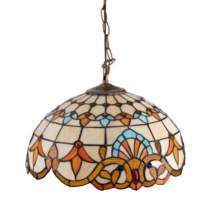 Brilagi - Tiffany vitražni lestenec na verigi MIRABELLA 1xE27/60W/230V premer 40 cm