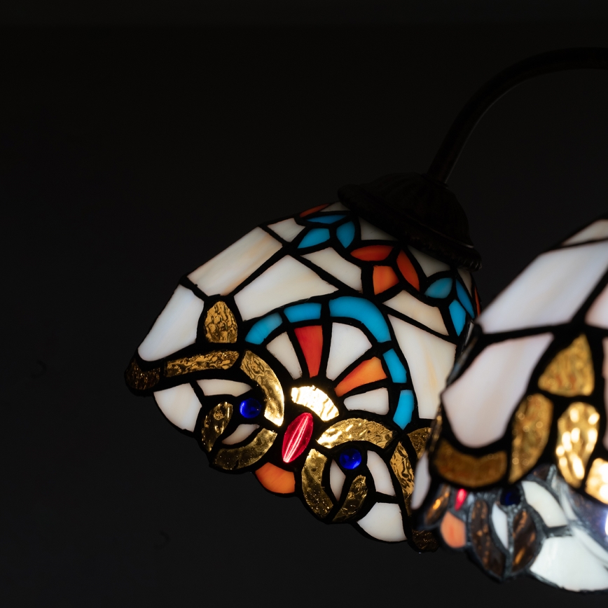 Brilagi - Tiffany vitražni pritrjeni stropni lestenec MIRABELLA 5xE27/60W/230V premer 60 cm