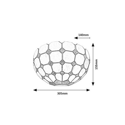 Brilagi - Tiffany vitražno stensko svetilo DORAN 1xE14/40W/230V