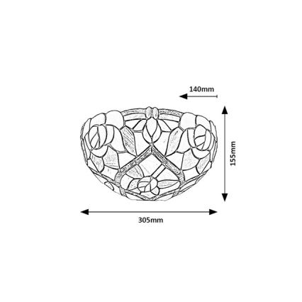 Brilagi - Tiffany vitražno stensko svetilo GARLAN 1xE14/40W/230V