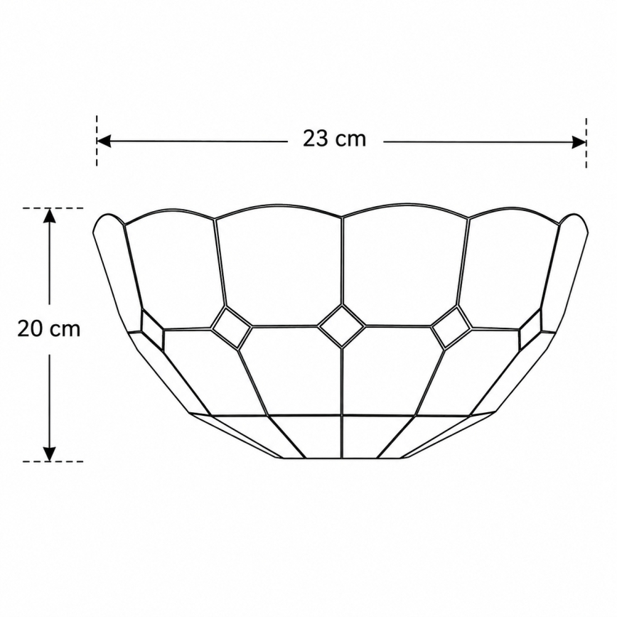 Brilagi - Tiffany vitražno stensko svetilo SIENNA 1xE14/40W/230V