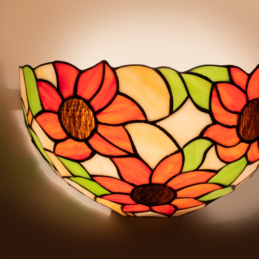 Brilagi - Tiffany vitražno stensko svetilo SUNFLOWER 1xE14/40W/230V