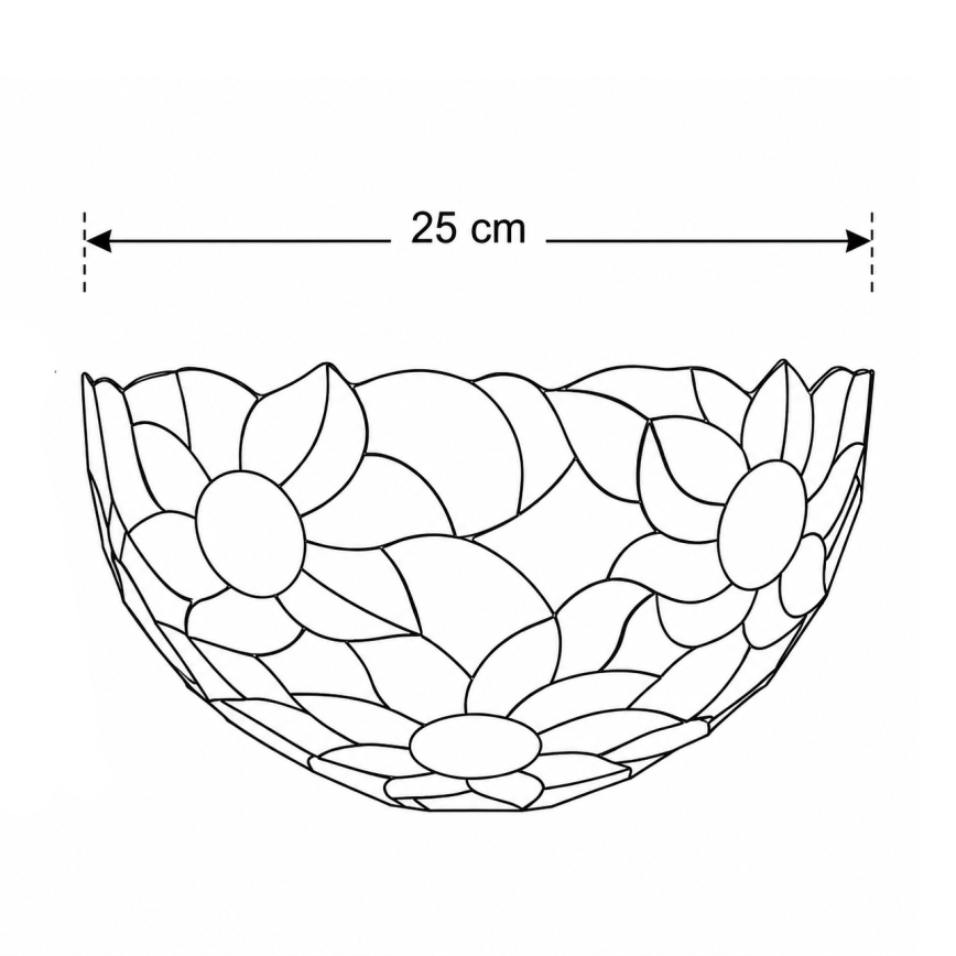 Brilagi - Tiffany vitražno stensko svetilo SUNFLOWER 1xE14/40W/230V
