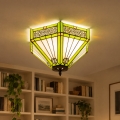 BRILAGI - Tiffany vitražno stropno svetilo EMERALD 2xE27/60W/230V premer 40 cm