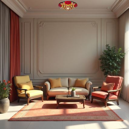 Brilagi - Tiffany vitražno stropno svetilo GARLAN 2xE27/60W/230V