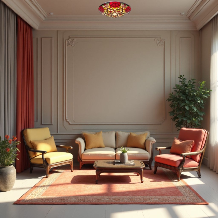 Brilagi - Tiffany vitražno stropno svetilo GARLAN 2xE27/60W/230V