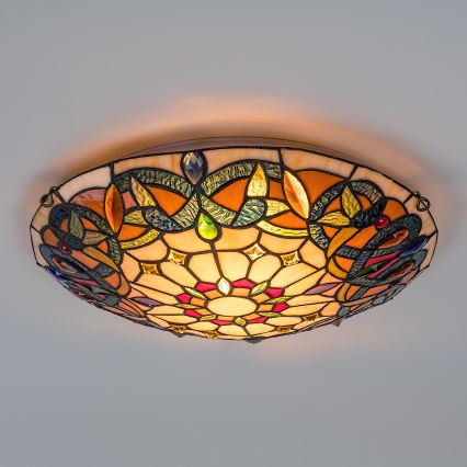 Brilagi - Tiffany vitražno stropno svetilo LUISA 2xE27/60W/230V premer 40 cm