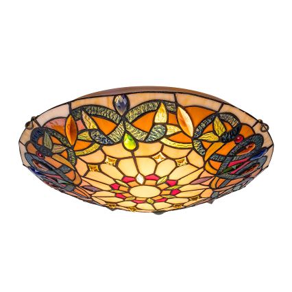 Brilagi - Tiffany vitražno stropno svetilo LUISA 2xE27/60W/230V premer 40 cm