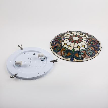 Brilagi - Tiffany vitražno stropno svetilo LUISA 2xE27/60W/230V premer 40 cm