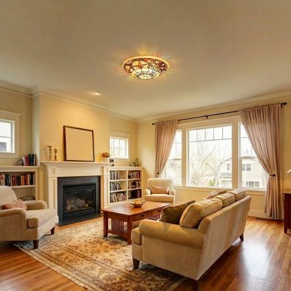 Brilagi - Tiffany vitražno stropno svetilo MIRABELLA 2xE27/60W/230V, premer 40 cm