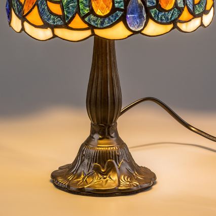 Brilagi - Tiffanyjeva vitražna namizna svetilka LUISA 1xE14/40W/230V