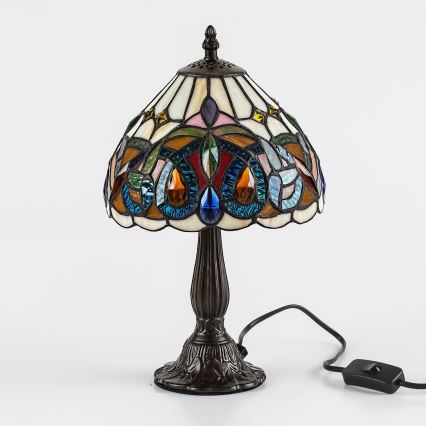 Brilagi - Tiffanyjeva vitražna namizna svetilka LUISA 1xE14/40W/230V