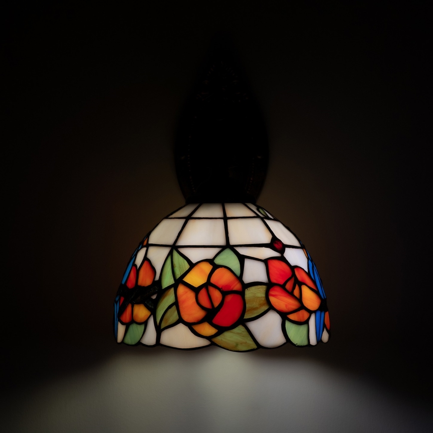 Brilagi - Tiffanyjeva vitražna stenska svetilka JUNGLE 1xE14/40W/230V