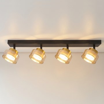 Brilagi - Točkovna svetilka AURA LUX 4xGX53/30W/230V črna/zlata