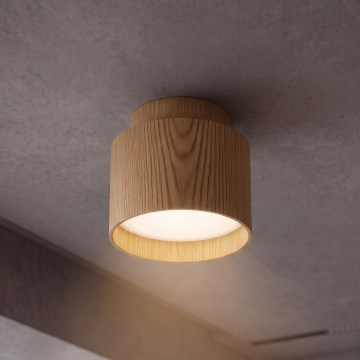 Brilagi - Točkovna svetilka BACKLIT 1xGX53/15W/230V, premer 8 cm, hrastov dekor