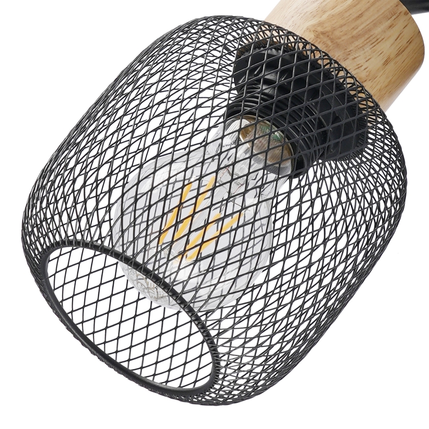 Brilagi - Točkovna svetilka BASKLITE 3xE27/15W/230V les/črna