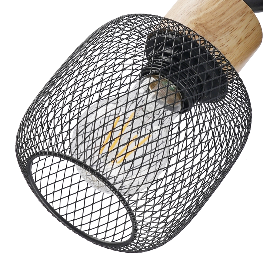 Brilagi - Točkovna svetilka BASKLITE 3xE27/15W/230V les/črna