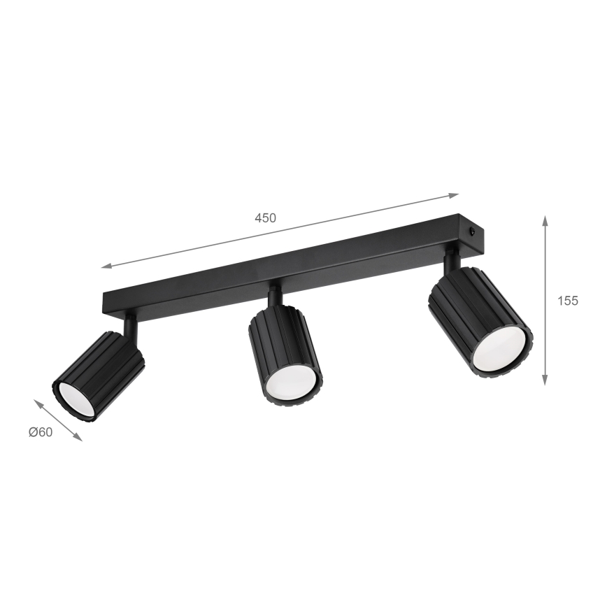 Brilagi - Točkovna svetilka CRISPINA 3xGU10/10W/230V črna