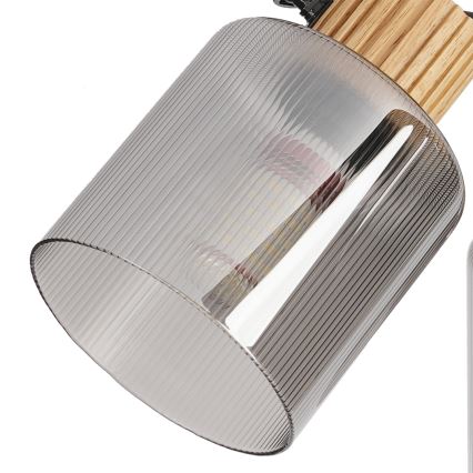 Brilagi - Točkovna svetilka HYGGE 3xE14/15W/230V gumi les/dimna