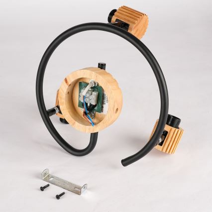 Brilagi - Točkovna svetilka HYGGE 3xE14/15W/230V gumi les/dimna