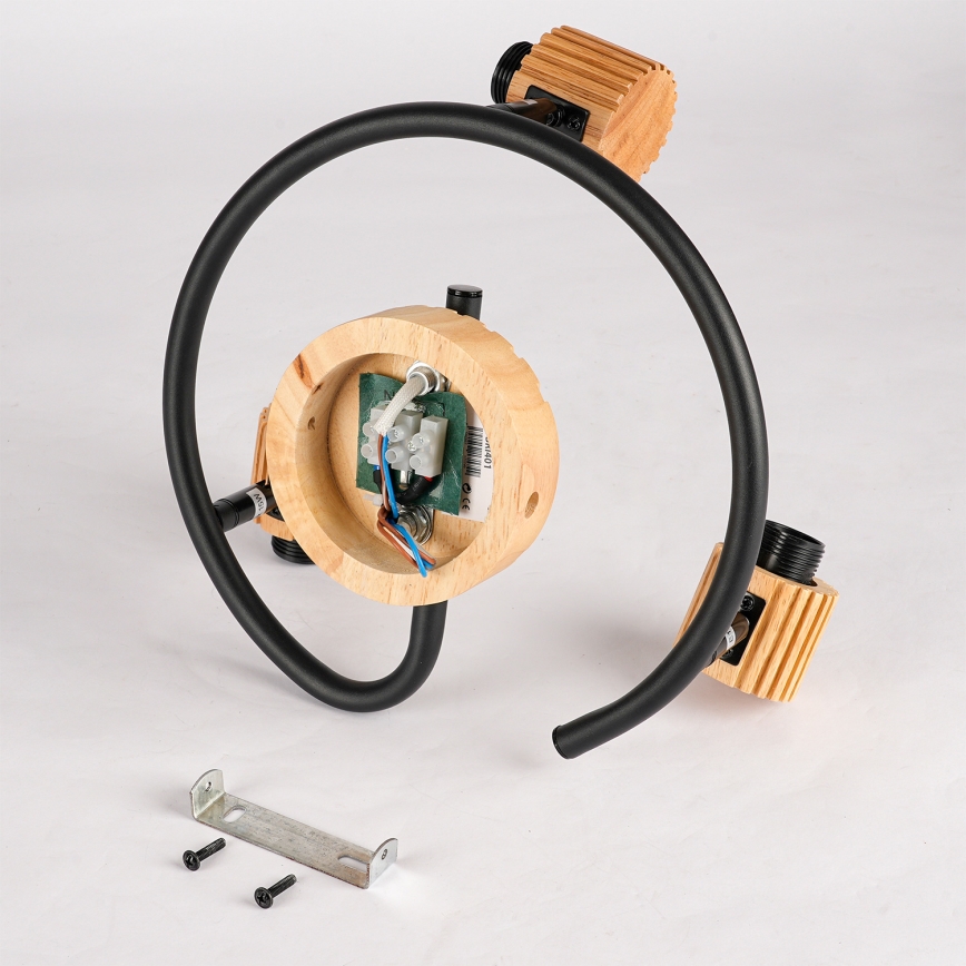 Brilagi - Točkovna svetilka HYGGE 3xE14/15W/230V gumi les/dimna