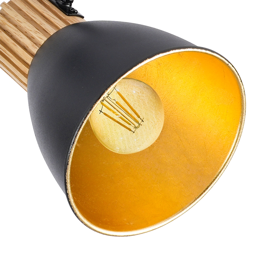 Brilagi - Točkovna svetilka ODENSE 3xE14/10W/230V gumijast les/črna