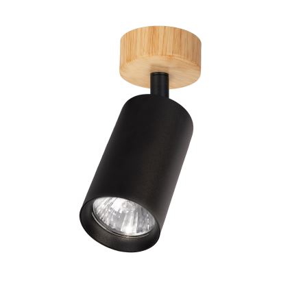 Brilagi - Točkovna svetilka SELE 1xGU10/30W/230V črna/dekor hrasta