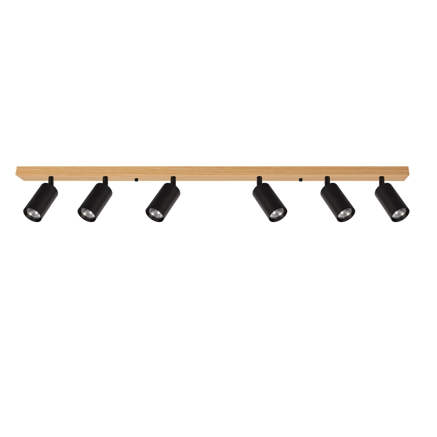 Brilagi - Točkovna svetilka SELE 6xGU10/30W/230V črna/dekor hrasta