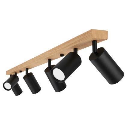 Brilagi - Točkovna svetilka SELE 6xGU10/30W/230V črna/dekor hrasta