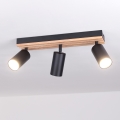 Brilagi - Točkovna svetilka SELE WOOD ACOUSTIC 3xGU10/30W/230V črna/les