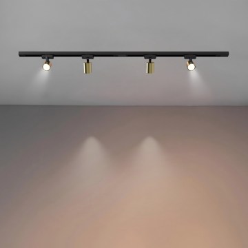 Brilagi - Točkovna svetilka v tirnem sistemu HUSKY 4xGU10/10W/230V črna/zlata