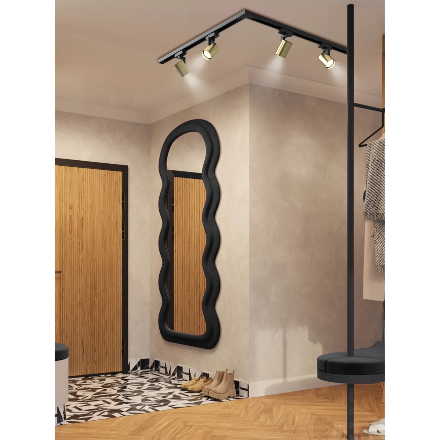 Brilagi - Točkovna svetilka v tirnem sistemu HUSKY 4xGU10/10W/230V črna/zlata