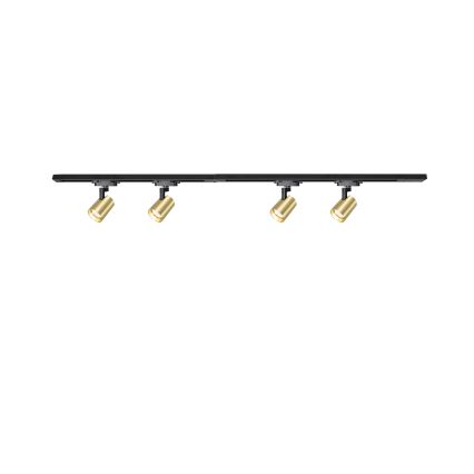 Brilagi - Točkovna svetilka v tirnem sistemu HUSKY 4xGU10/10W/230V črna/zlata