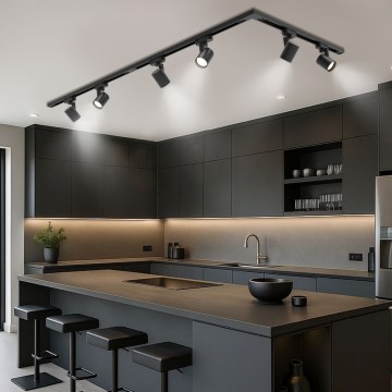 Brilagi - Točkovna svetilka v tirnem sistemu HUSKY 6xGU10/10W/230V črna