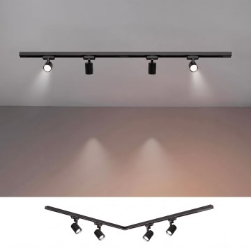 BRILAGI - Točkovna svetilka za tirni sistem HUSKY 4xGU10/10W/230V 150 cm črna