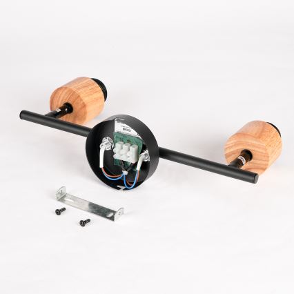 Brilagi - Točkovno svetilo BASKLITE 2xE27/15W/230V les/črna