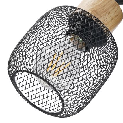 Brilagi - Točkovno svetilo BASKLITE 4xE27/15W/230V les/črna