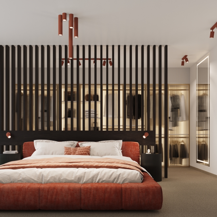 Brilagi - Točkovno svetilo CRESTO 1xGU10/10W/230V 10 cm rdeče