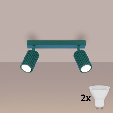 Brilagi - Točkovno svetilo CRESTO 2xGU10/10W/230V turkizna