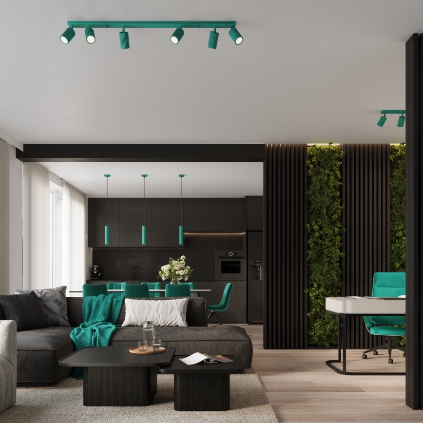 Brilagi - Točkovno svetilo CRESTO 4xGU10/10W/230V turkizno