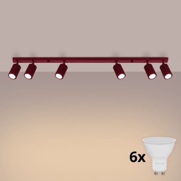 Brilagi - Točkovno svetilo CRESTO 6xGU10/10W/230V bordo
