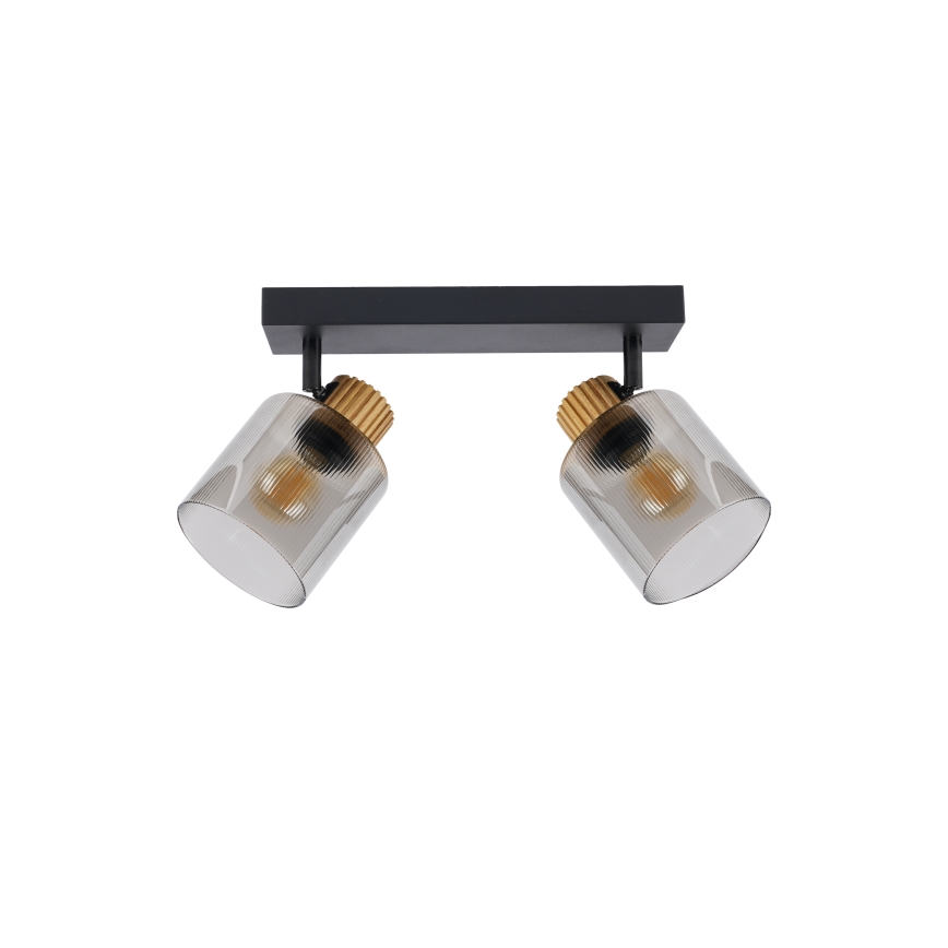 Brilagi - Točkovno svetilo HYGGE 2xE14/15W/230V črna/dimna