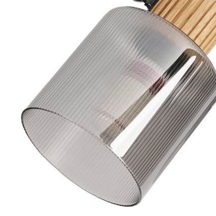 Brilagi - Točkovno svetilo HYGGE 2xE14/15W/230V kavčukov les/dimno