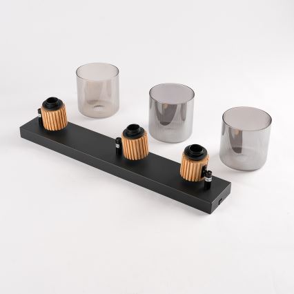 Brilagi - Točkovno svetilo HYGGE 3xE14/15W/230V črna/dimna