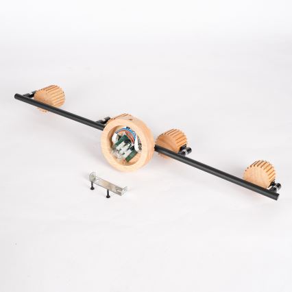 Brilagi - Točkovno svetilo HYGGE 4xE14/15W/230V kaučukovec/dimno