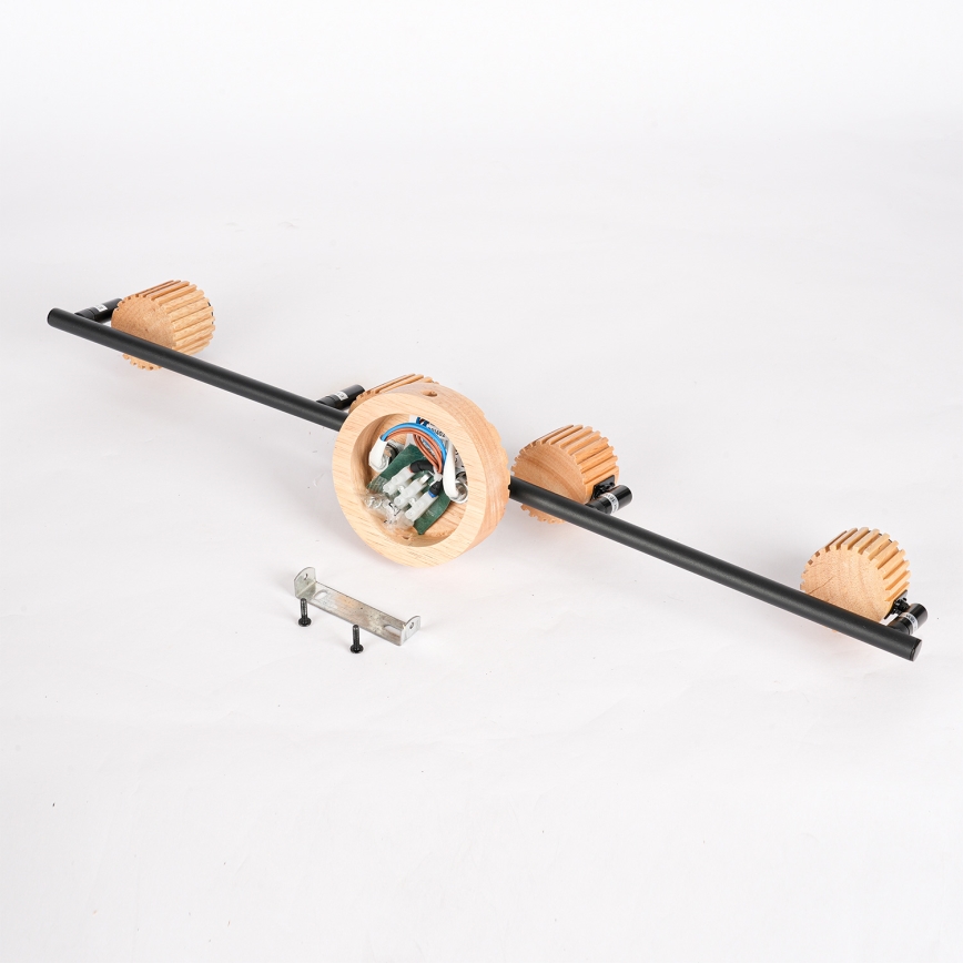 Brilagi - Točkovno svetilo HYGGE 4xE14/15W/230V kaučukovec/dimno