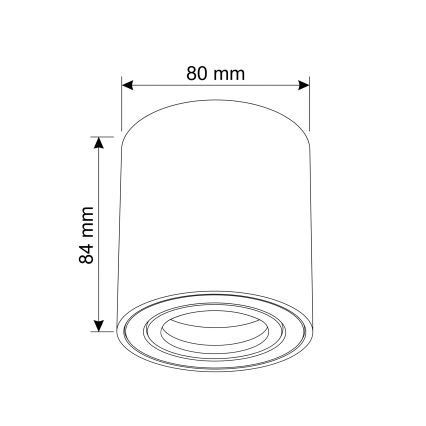 BRILAGI - Točkovno svetilo MIA 1xGU10/30W/230V 84x80 mm modro
