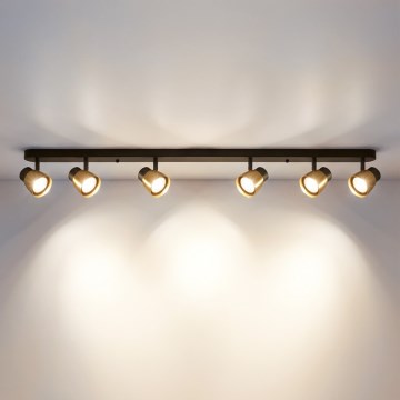 Brilagi - Točkovno svetilo NUGGET 6xGU10/30W/230V črna/zlata