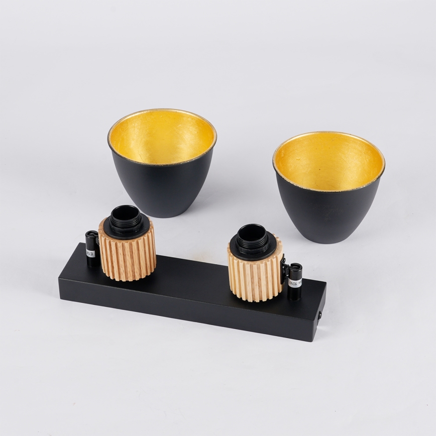 Brilagi - Točkovno svetilo ODENSE 2xE14/10W/230V kaučukovec/črna