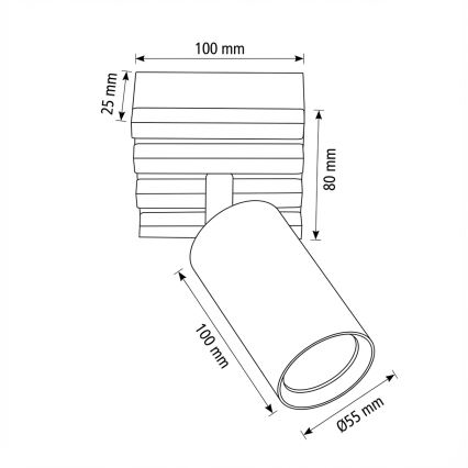 Brilagi - Točkovno svetilo SELE WOOD 1xGU10/30W/230V črna/les